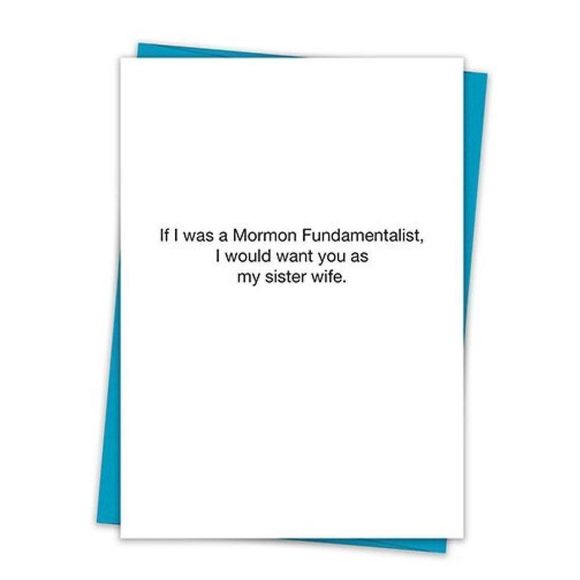 6 Pack "I Would Want You as My Sister Wife" Greeting Cards NWT - Picture 1 of 2